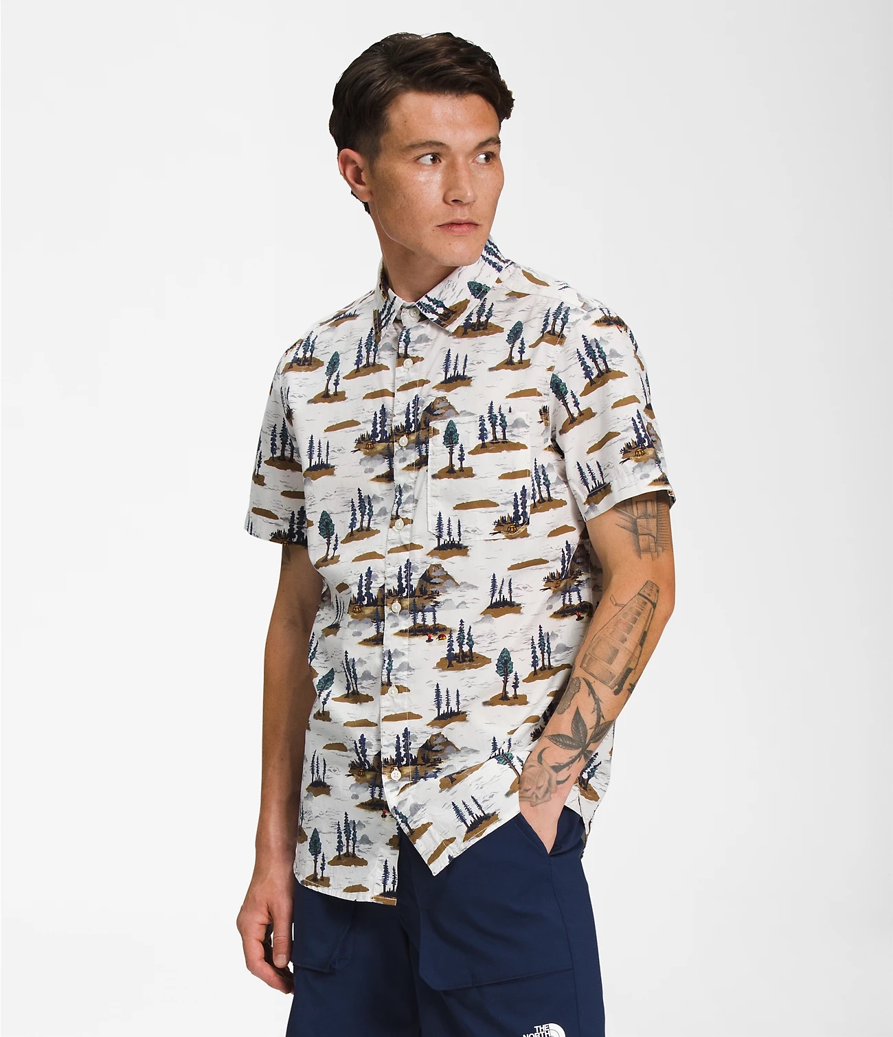 Men’s Short-Sleeve Baytrail Pattern Shirt - Image 18